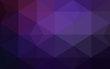 Üçgenler ve degrade origami tarzında oluşan koyu mor kenarlı tasarım deseni.