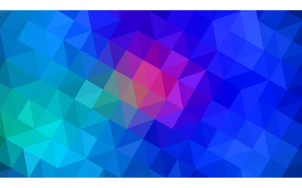 Mehrfarbiges blaues, rotes polygonales Designmuster, das aus Dreiecken und Farbverlauf im Origami-Stil besteht. — Stockvektor