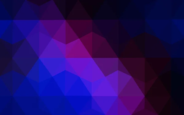 Multicolor ciemny różowy, niebieski wielokątne wzór, który składa się z trójkątów i gradientu w stylu origami. — Wektor stockowy