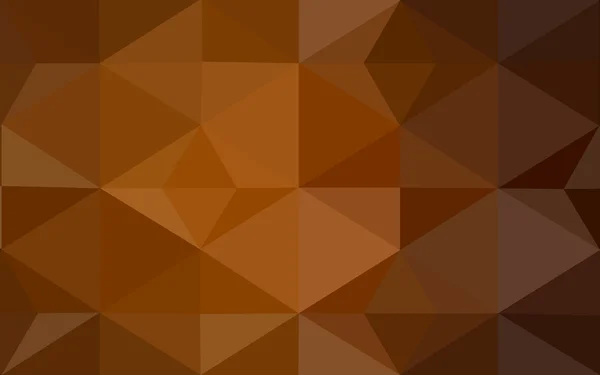 Dunkel orange polygonale Muster, die aus Dreiecken und Gradienten im Origami-Stil bestehen. — Stockvektor