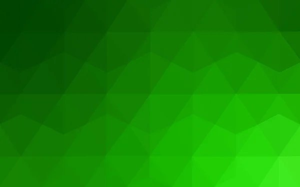 Modello di disegno poligonale verde, che consiste di triangoli e gradiente in stile origami . — Vettoriale Stock