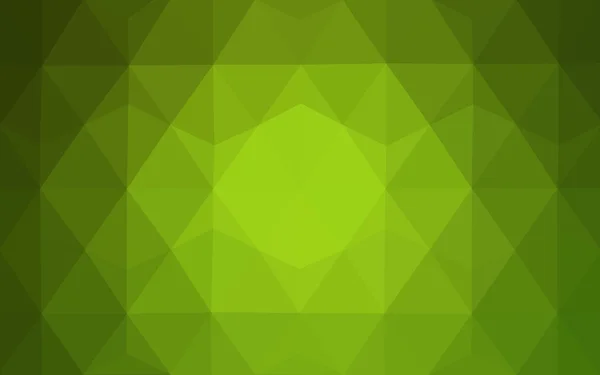 Zelený polygonální návrhový vzor, který se skládají z trojúhelníků a gradient v origami stylu. — Stockový vektor