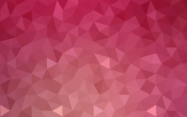 Mehrfarbiges rosa, rotes, orangefarbenes polygonales Designmuster, das aus Dreiecken und Farbverlauf im Origami-Stil besteht. — Stockvektor