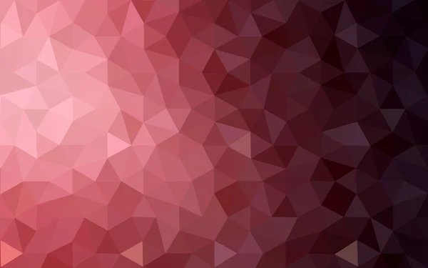 삼각형 및 그라데이션 종이 접기 스타일에서로 구성 된 멀티 컬러 핑크, 레드, 오렌지 다각형 디자인 패턴. — 스톡 벡터