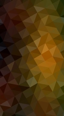 Üçgenler ve degrade origami tarzı oluşur çok renkli koyu yeşil, sarı, turuncu poligonal tasarım illüstrasyon.