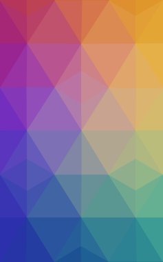 Üçgenler ve degrade origami tarzı oluşur çok renkli köşeli tasarım deseni.