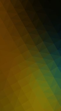 Üçgenler ve degrade origami tarzı oluşur çok renkli koyu yeşil, sarı, turuncu poligonal tasarım illüstrasyon.