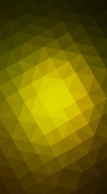 Üçgenler ve degrade origami tarzı oluşur çok renkli koyu yeşil, sarı, turuncu poligonal tasarım illüstrasyon.