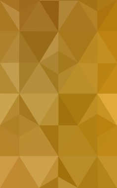 Üçgenler ve degrade origami tarzında oluşan koyu sarı poligonal tasarım deseni.