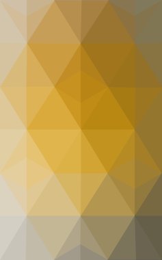 Üçgenler ve degrade origami tarzında oluşan koyu sarı poligonal tasarım deseni.