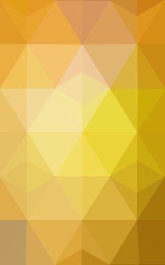 Üçgenler ve degrade origami tarzında oluşan koyu sarı poligonal tasarım deseni.