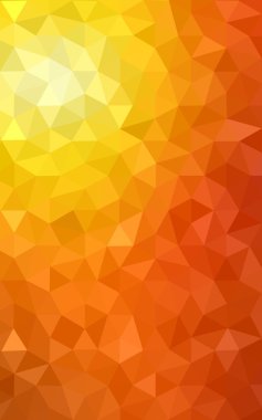 Üçgenler ve degrade origami tarzı oluşur çok renkli koyu kırmızı, sarı, turuncu poligonal tasarım deseni.