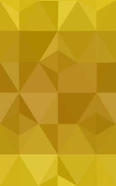 Üçgenler ve degrade origami tarzında oluşan koyu sarı poligonal tasarım deseni.
