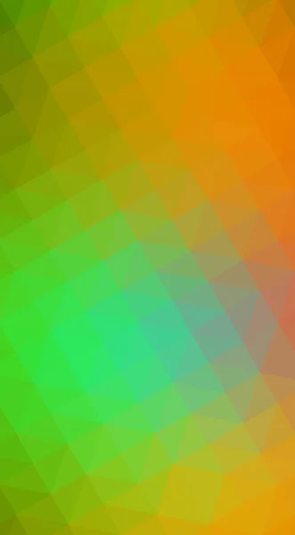 Multicolor verde escuro, amarelo, laranja ilustração design poligonal, que consistem em triângulos e gradiente no estilo origami . — Fotografia de Stock
