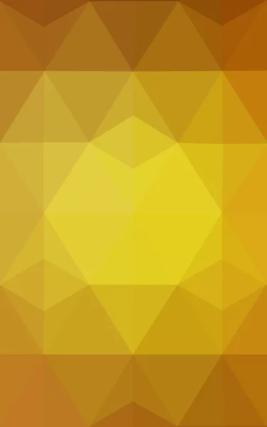 Modello di disegno poligonale giallo scuro, che consiste di triangoli e gradiente in stile origami . — Foto Stock