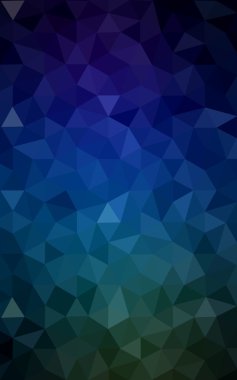 Üçgenler ve degrade origami tarzı oluşur çok renkli koyu yeşil, mavi köşeli tasarım deseni.