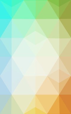 Üçgenler ve degrade origami tarzı oluşur çok renkli mavi, sarı, turuncu poligonal tasarım deseni.