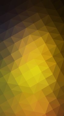 Üçgenler ve degrade origami tarzı oluşur çok renkli koyu yeşil, sarı, turuncu poligonal tasarım illüstrasyon.