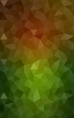 Üçgenler ve degrade origami tarzı oluşur çok renkli kırmızı, yeşil köşeli tasarım deseni.