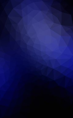 Üçgenler ve degrade origami tarzı oluşur koyu mavi köşeli tasarım deseni.