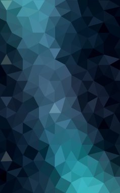 Üçgenler ve degrade origami tarzı oluşur çok renkli koyu yeşil, mavi köşeli tasarım deseni.