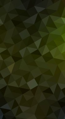 Üçgenler ve degrade origami tarzı oluşur çok renkli koyu yeşil, sarı, turuncu poligonal tasarım illüstrasyon.