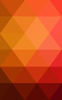 Üçgenler ve degrade origami tarzı oluşur çok renkli koyu kırmızı, sarı, turuncu poligonal tasarım deseni.