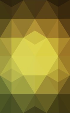 Üçgenler ve degrade origami tarzı oluşur çok renkli koyu yeşil, sarı, turuncu poligonal tasarım deseni.