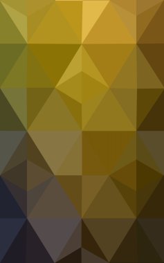 Üçgenler ve degrade origami tarzı oluşur çok renkli koyu yeşil, sarı, turuncu poligonal tasarım deseni.