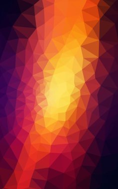 Üçgenler ve degrade origami tarzı oluşur çok renkli koyu pembe, sarı poligonal tasarım deseni.