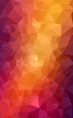 Üçgenler ve degrade origami tarzı oluşur çok renkli koyu pembe, sarı poligonal tasarım deseni.