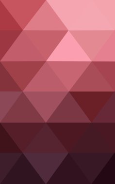 Üçgenler ve degrade origami tarzı oluşur çok renkli pembe, kırmızı, turuncu poligonal tasarım deseni.