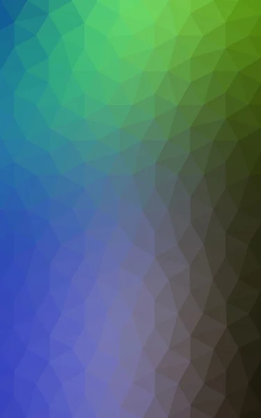 Mehrfarbiges grünes, blaues polygonales Muster, das aus Dreiecken und Farbverlauf im Origami-Stil besteht. — Stockfoto