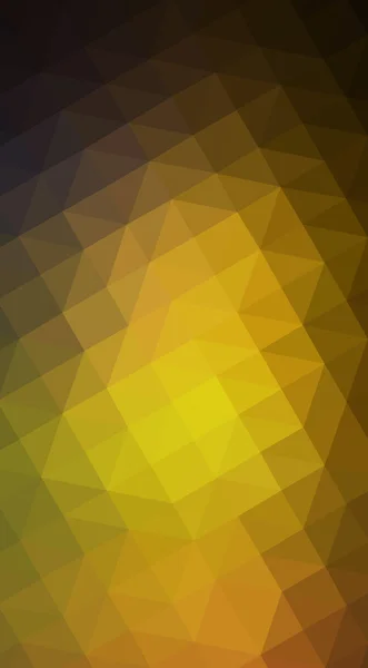 Illustrazione di disegno poligonale multicolore verde scuro, giallo, arancione, che consiste di triangoli e gradiente in stile origami . — Foto Stock