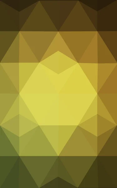 Warna ganda hijau tua, kuning, oranye Poligonal pola desain, yang terdiri dari segitiga dan gradien dalam gaya origami . — Stok Foto