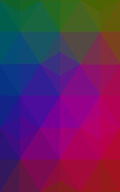 Üçgenler ve degrade origami tarzı oluşur çok renkli koyu pembe, yeşil köşeli tasarım deseni.