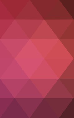 Üçgenler ve degrade origami tarzı oluşur çok renkli pembe, kırmızı, turuncu poligonal tasarım deseni.