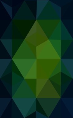 Üçgenler ve degrade origami tarzı oluşur çok renkli koyu yeşil, sarı, turuncu poligonal tasarım deseni.