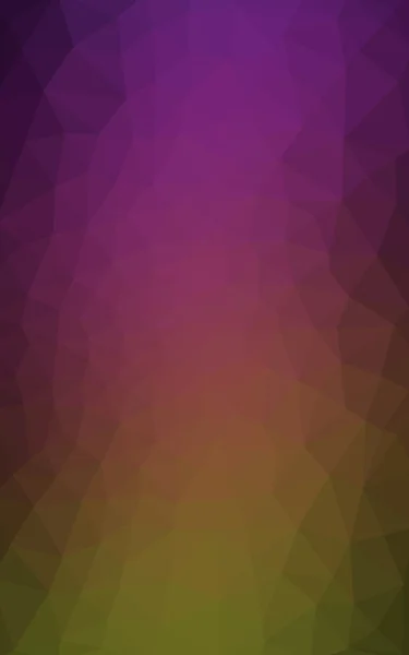 Mehrfarbiges dunkelrosa, gelbes polygonales Muster, das aus Dreiecken und einem Farbverlauf im Origami-Stil besteht. — Stockfoto