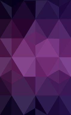 Üçgenler ve degrade origami tarzında oluşan koyu mor kenarlı tasarım deseni.