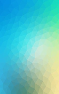 Üçgenler ve degrade origami tarzı oluşur çok renkli yeşil, mavi köşeli tasarım deseni.