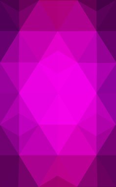 Üçgenler ve degrade origami tarzında oluşan koyu mor kenarlı tasarım deseni.