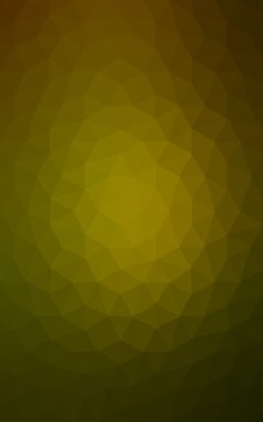 Üçgenler ve degrade origami tarzı oluşur çok renkli koyu yeşil, sarı, turuncu poligonal tasarım deseni.