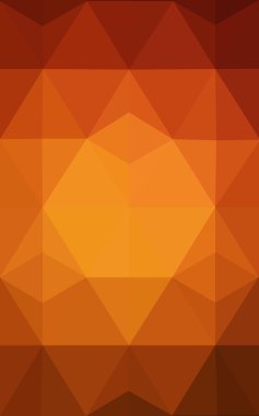 Degrade, arka planda origami stil ve üçgen oluşur turuncu poligonal desen.