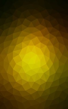 Üçgenler ve degrade origami tarzı oluşur çok renkli koyu yeşil, sarı, turuncu poligonal tasarım deseni.