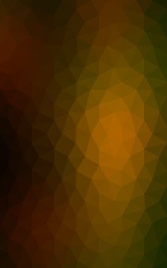 Üçgenler ve degrade origami tarzı oluşur çok renkli koyu yeşil, sarı, turuncu poligonal tasarım deseni.