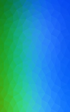 Üçgenler ve degrade origami tarzı oluşur çok renkli yeşil, mavi köşeli tasarım deseni.