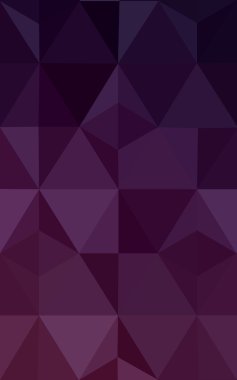 Üçgenler ve degrade origami tarzında oluşan koyu mor kenarlı tasarım deseni.