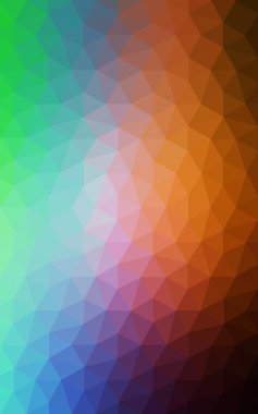 Üçgenler ve degrade origami tarzı oluşur çok renkli kırmızı, yeşil köşeli tasarım deseni.