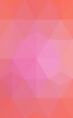 Üçgenler ve degrade origami tarzında oluşan pembe poligonal tasarım deseni.
